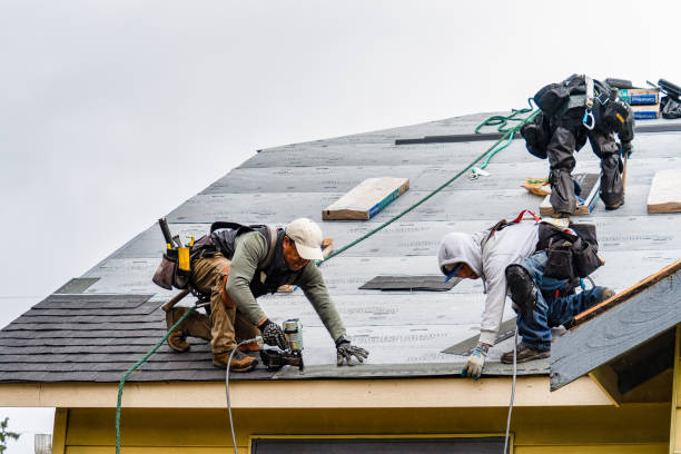 Professional Gutter Installation technician working in Havana, ND